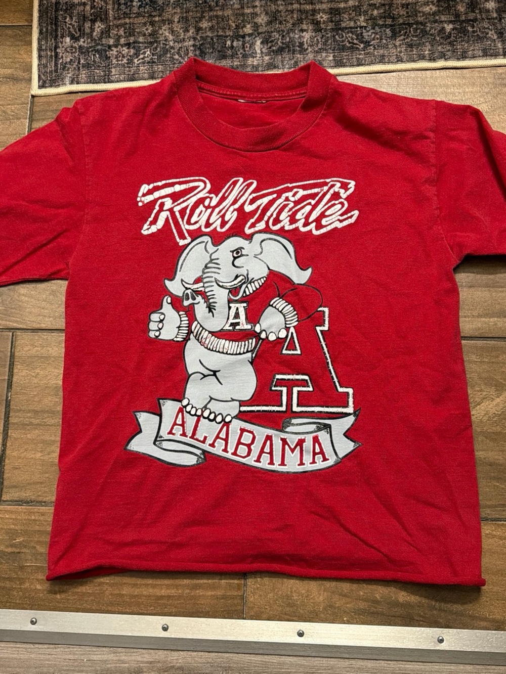 Vintage Alabama Crimson Tide Red Kids T-Shirt with Elephant Graphic